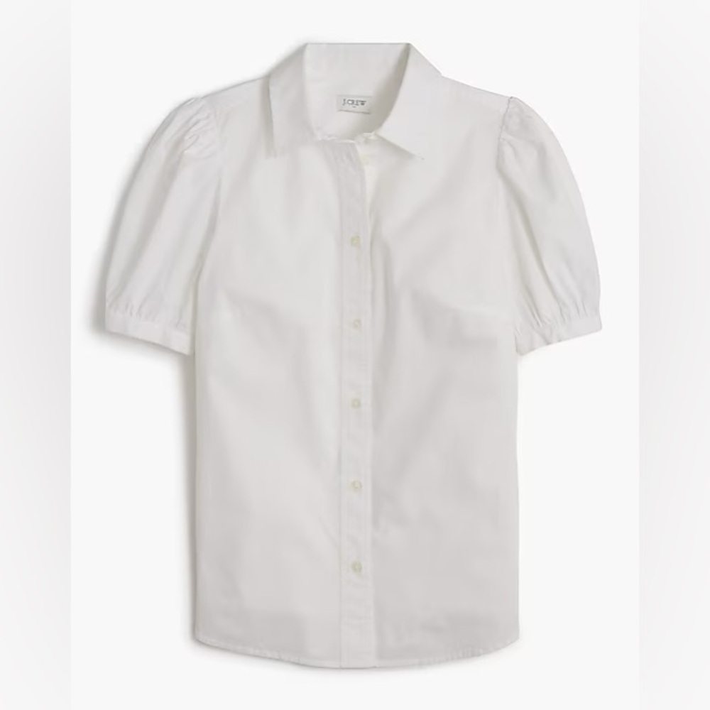 J. Crew puff sleeve white button up shirt in size XL | NWT | FREE SHIPPING